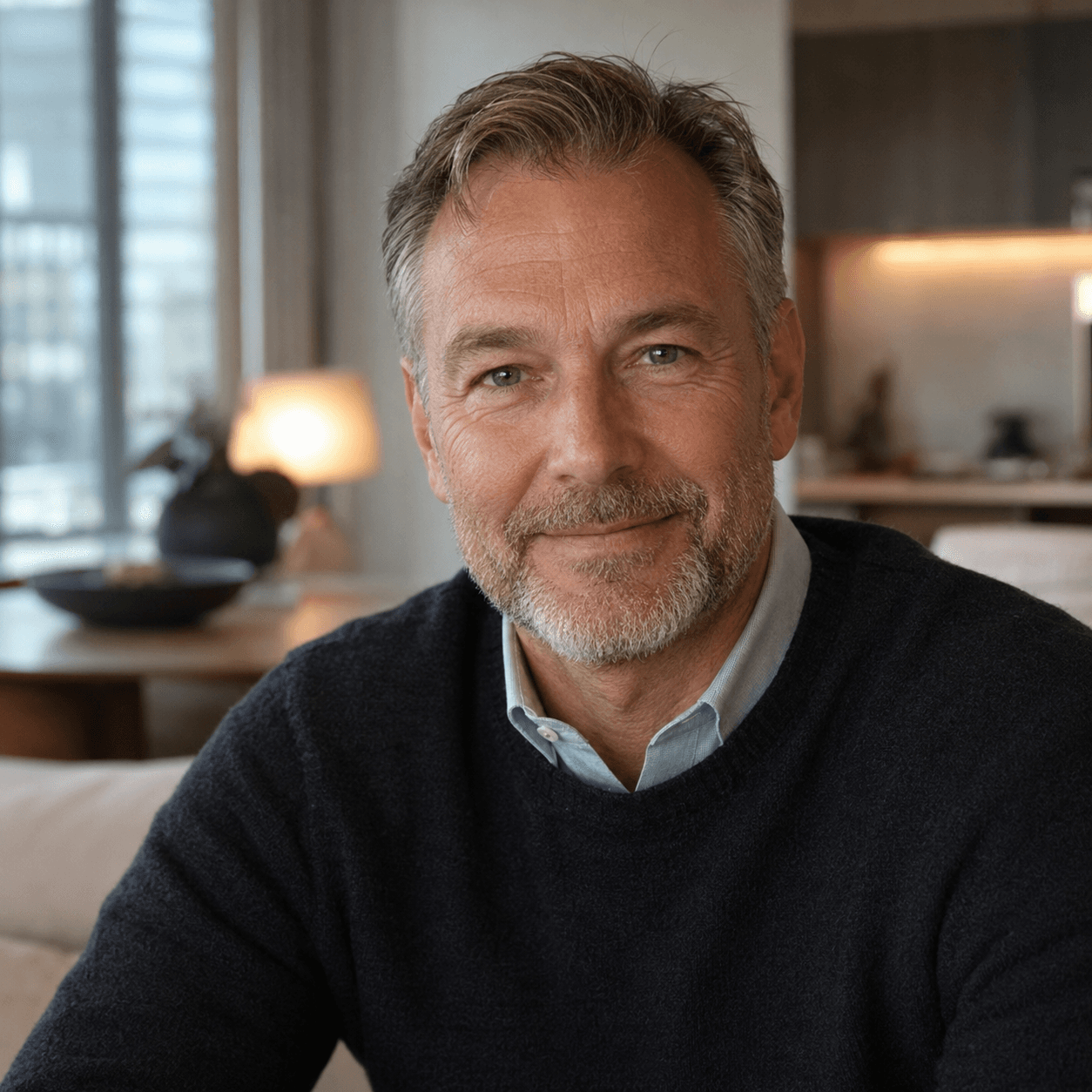 Portrait of Robert Hayes, bathroom renovation client.