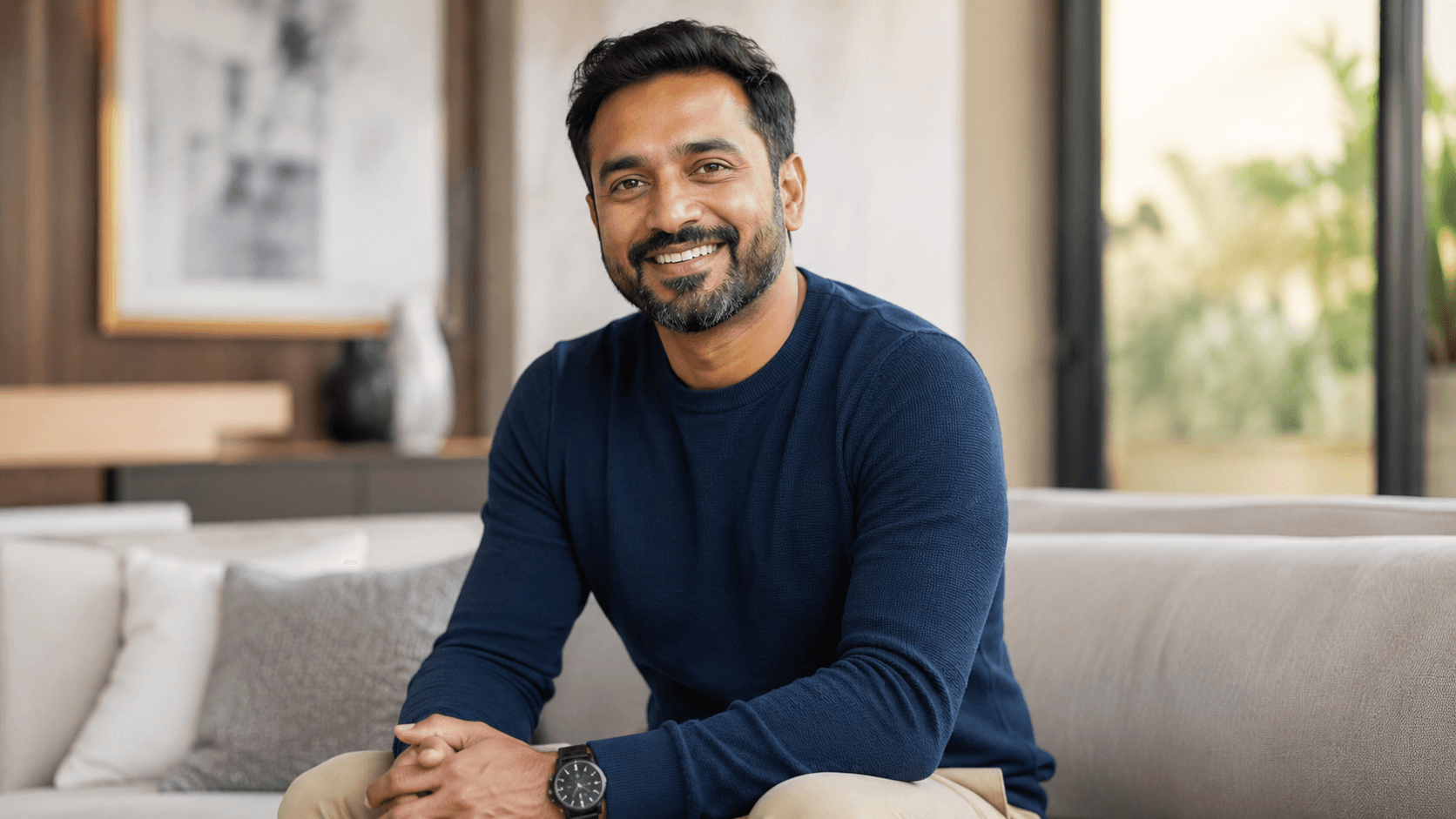 Portrait of Raj Patel, exterior renovation client.