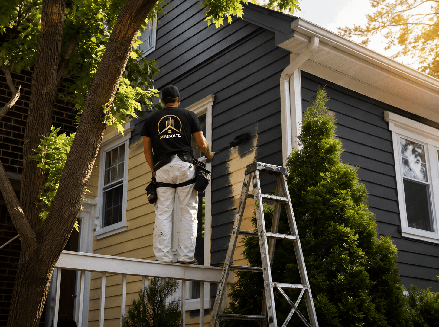 Exterior house painting and facade refresh work
