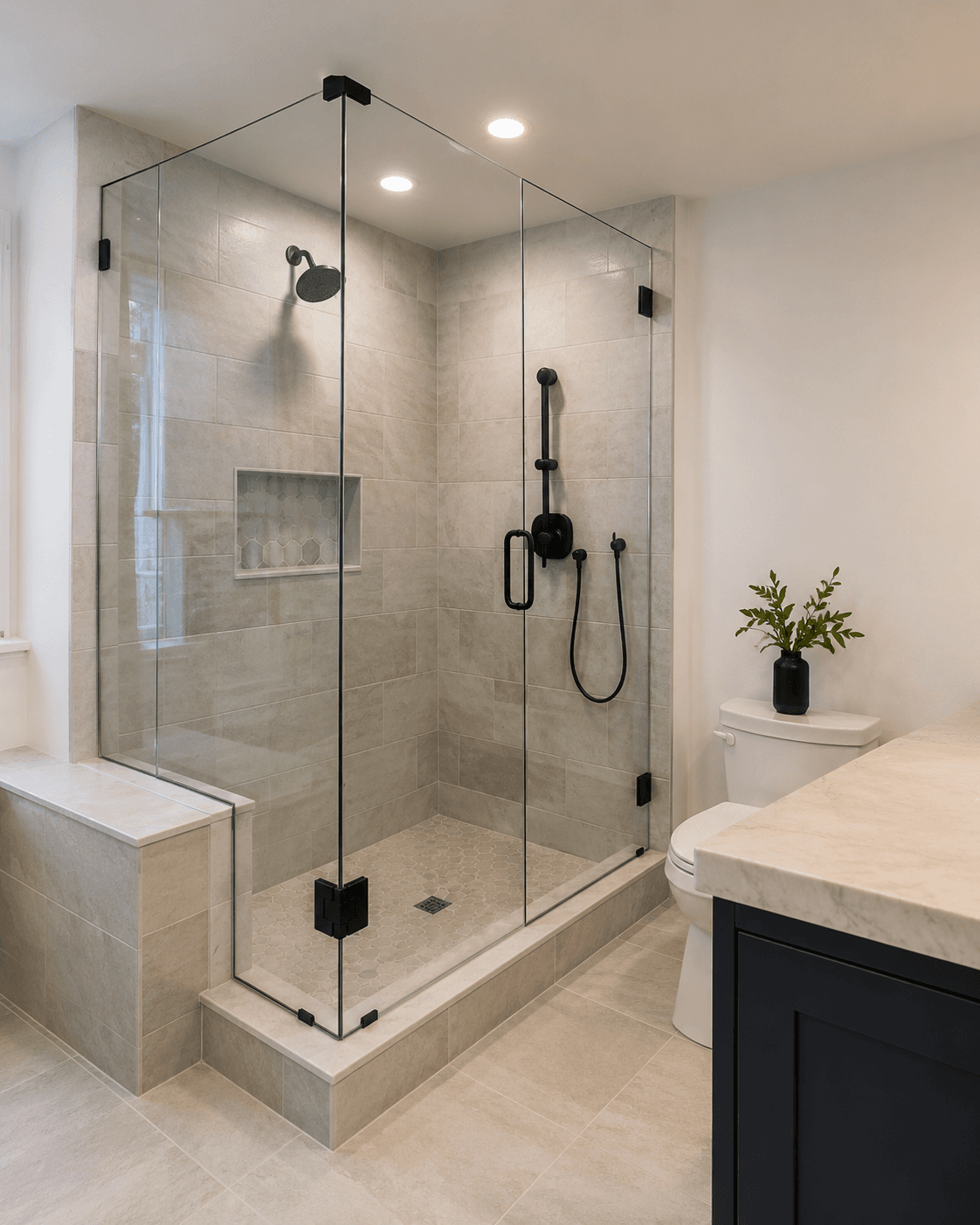 Bathrooms renovation work by SS RENO LTD.